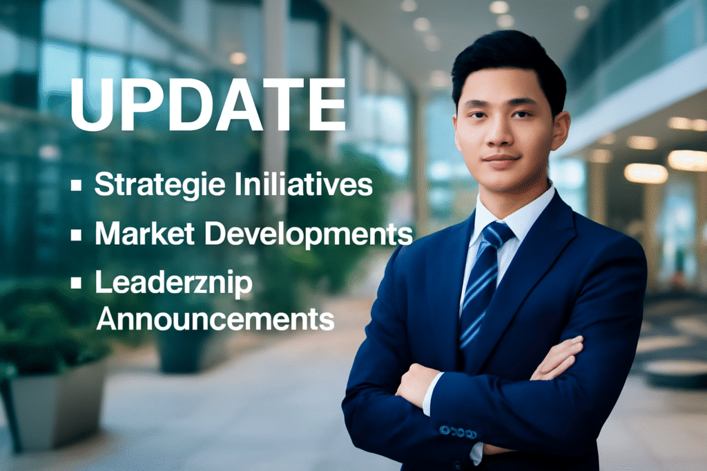 “Professional businessman in a blue suit standing outside a modern office building, with OPCOPRO branding and text referencing SEC and MSB registration updates.”